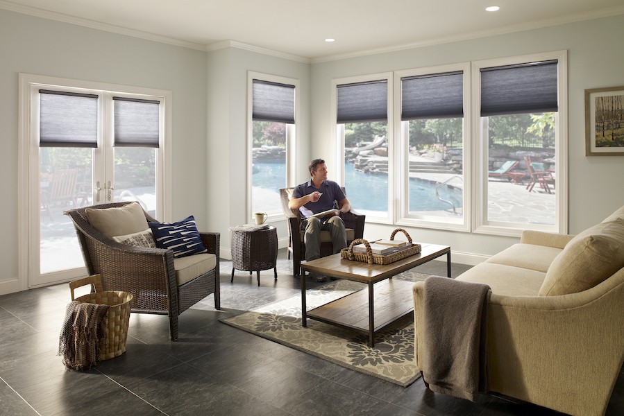 Use Lutron shades to control the amount of sunlight in your home.